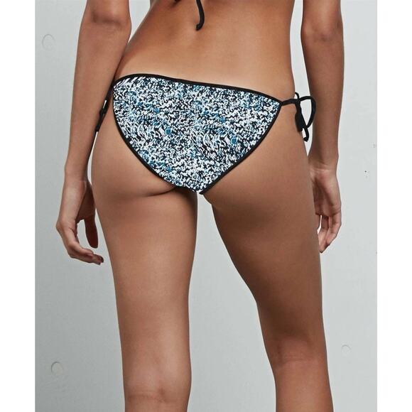 Volcom Stay Tuned Reversible Crop Bikini Striped Side Tie NWT US Small - Picture 5 of 7